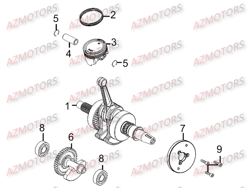 Piston Vilebrequin AZMOTORS 