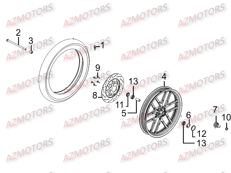 Roue Avant AZMOTORS 