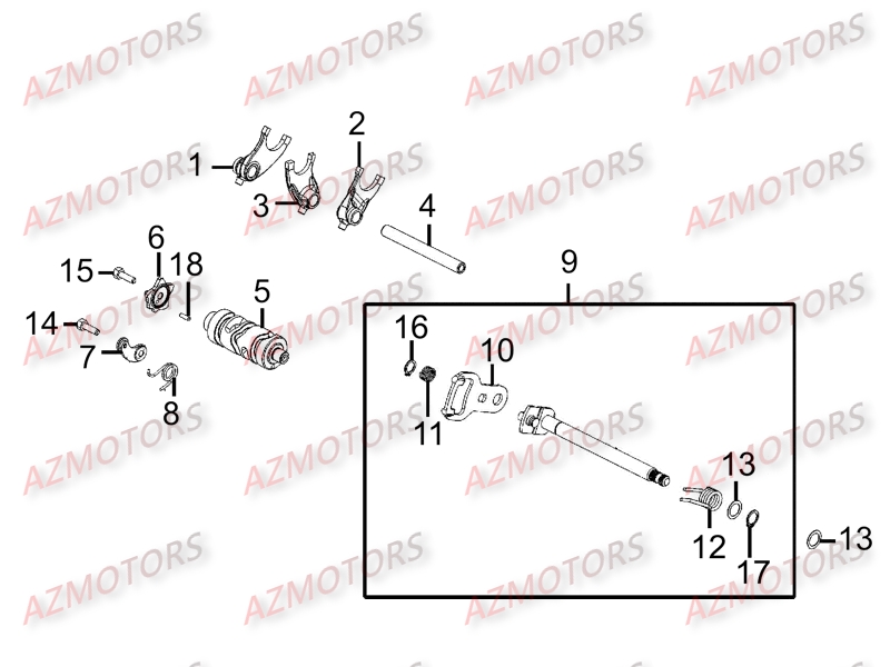 Selecteur De Vitesses AZMOTORS 