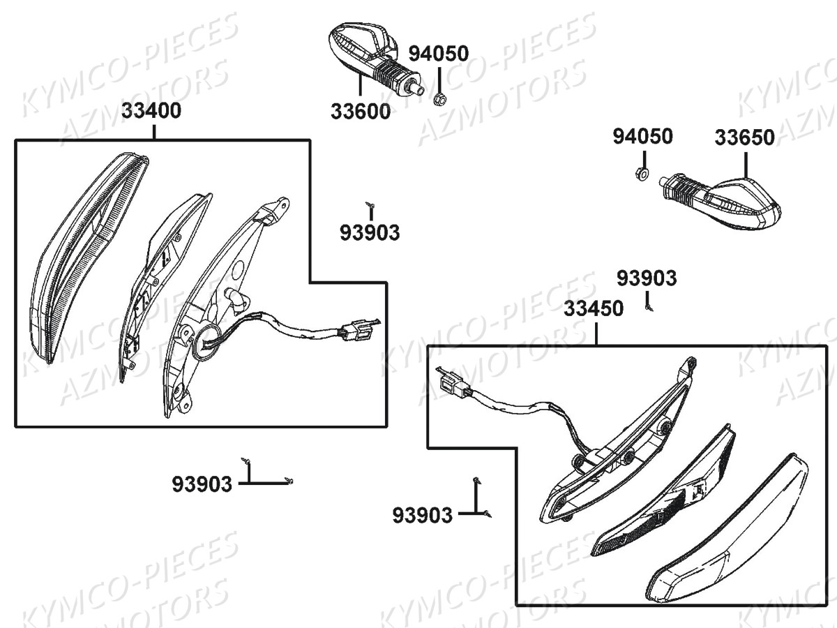 CLIGNOTANTS pour CK1 125 KT25AA