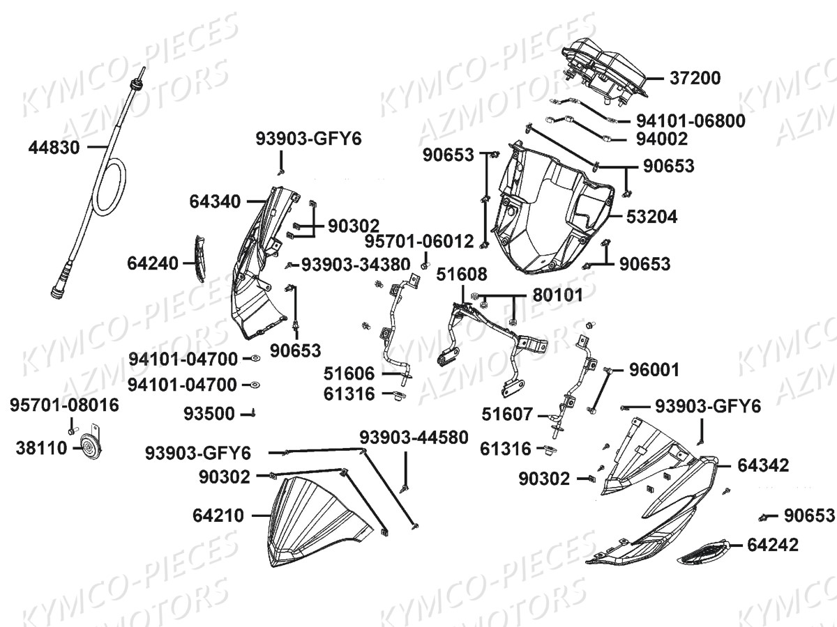 Compteur De Vitesse KYMCO Pieces CK1 125 4T EURO 3 (KT25AA)