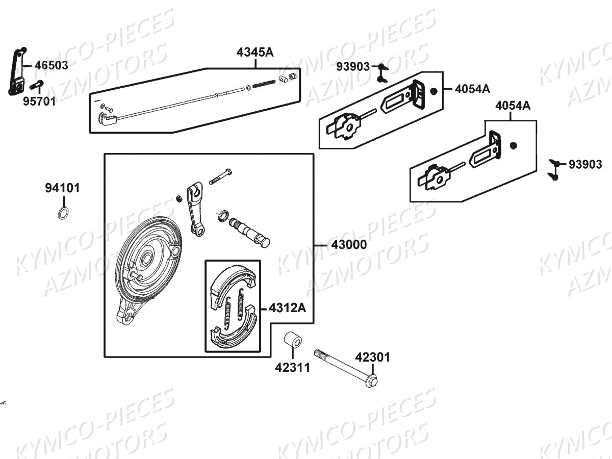 FREIN-ARRIERE KYMCO Pieces Moto Kymco CK1 125 - 2015