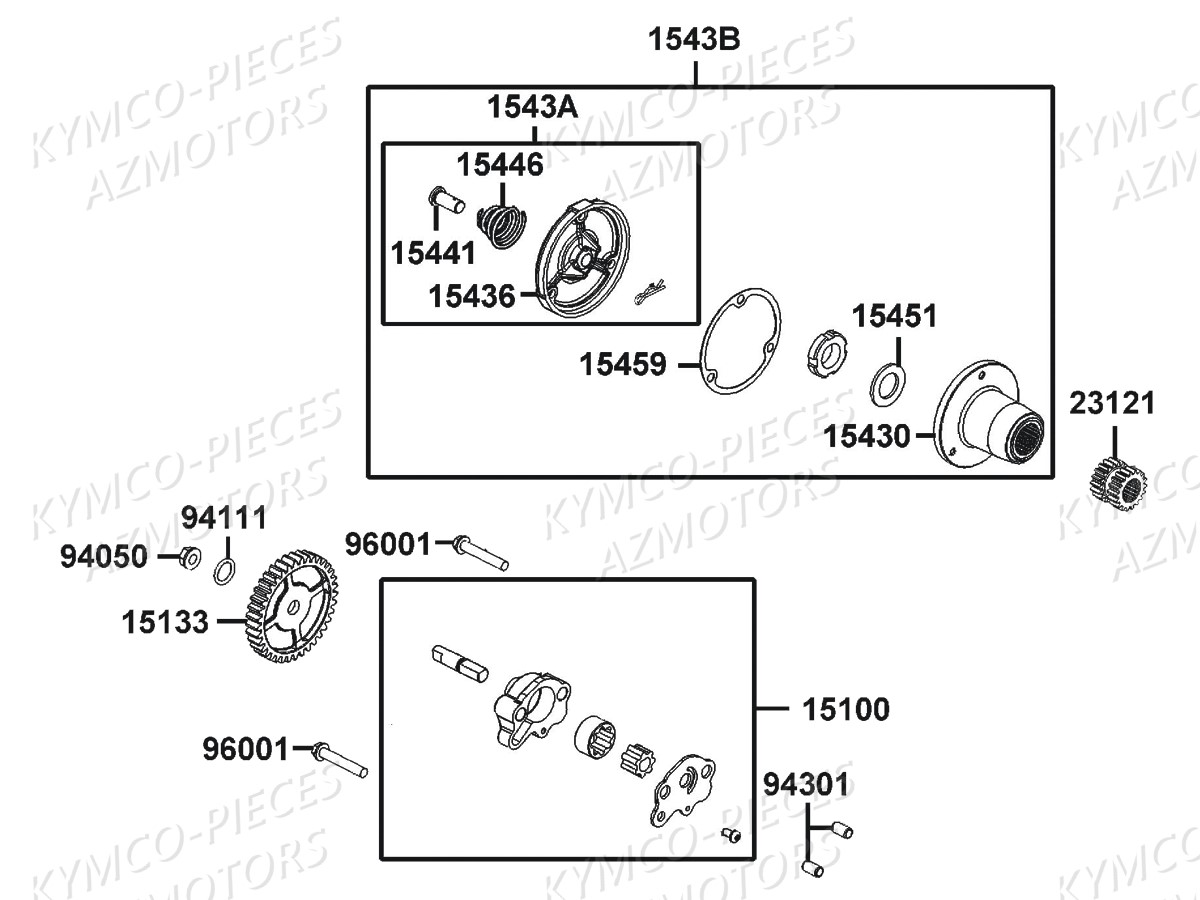 POMPE-A-HUILE pour CK1 125 KT25AA