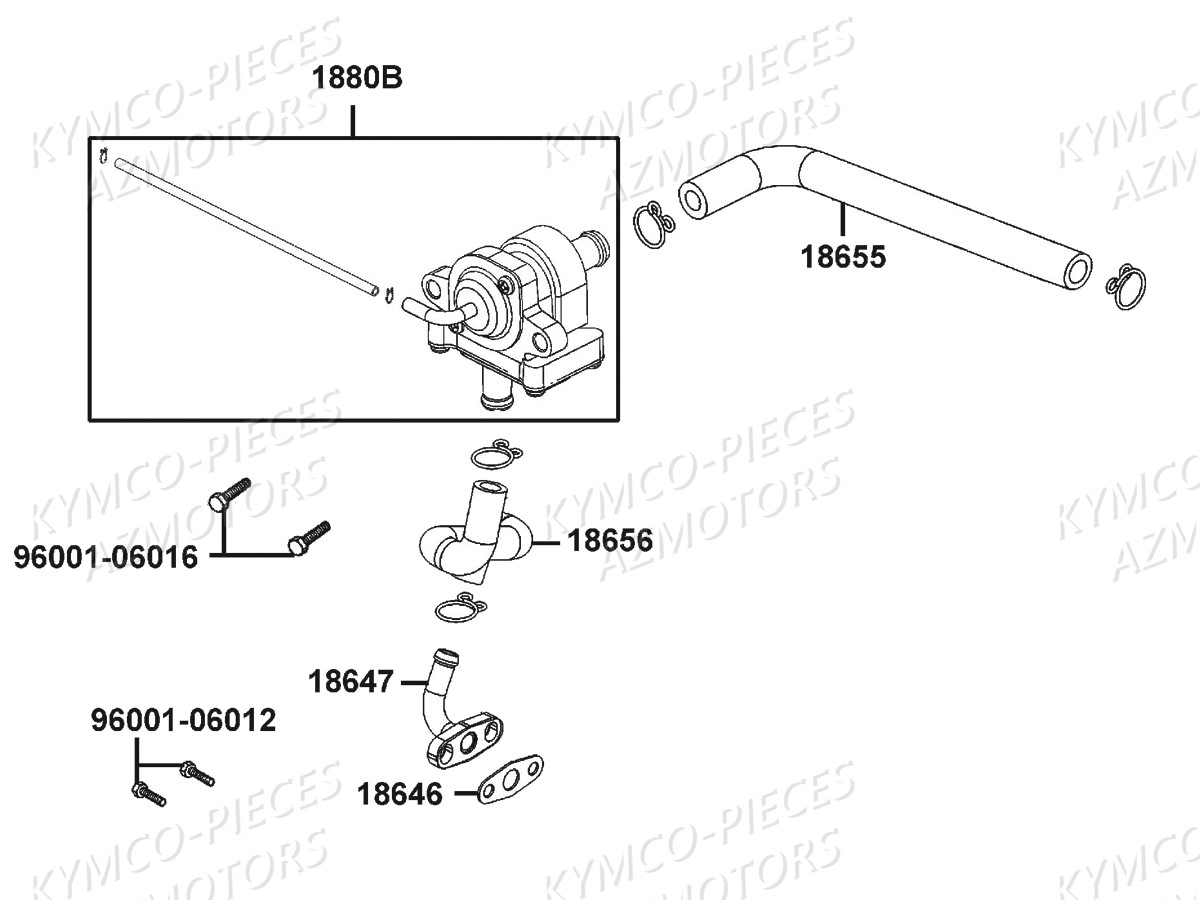 Reniflard KYMCO Pieces CK1 125 4T EURO 3 (KT25AA)