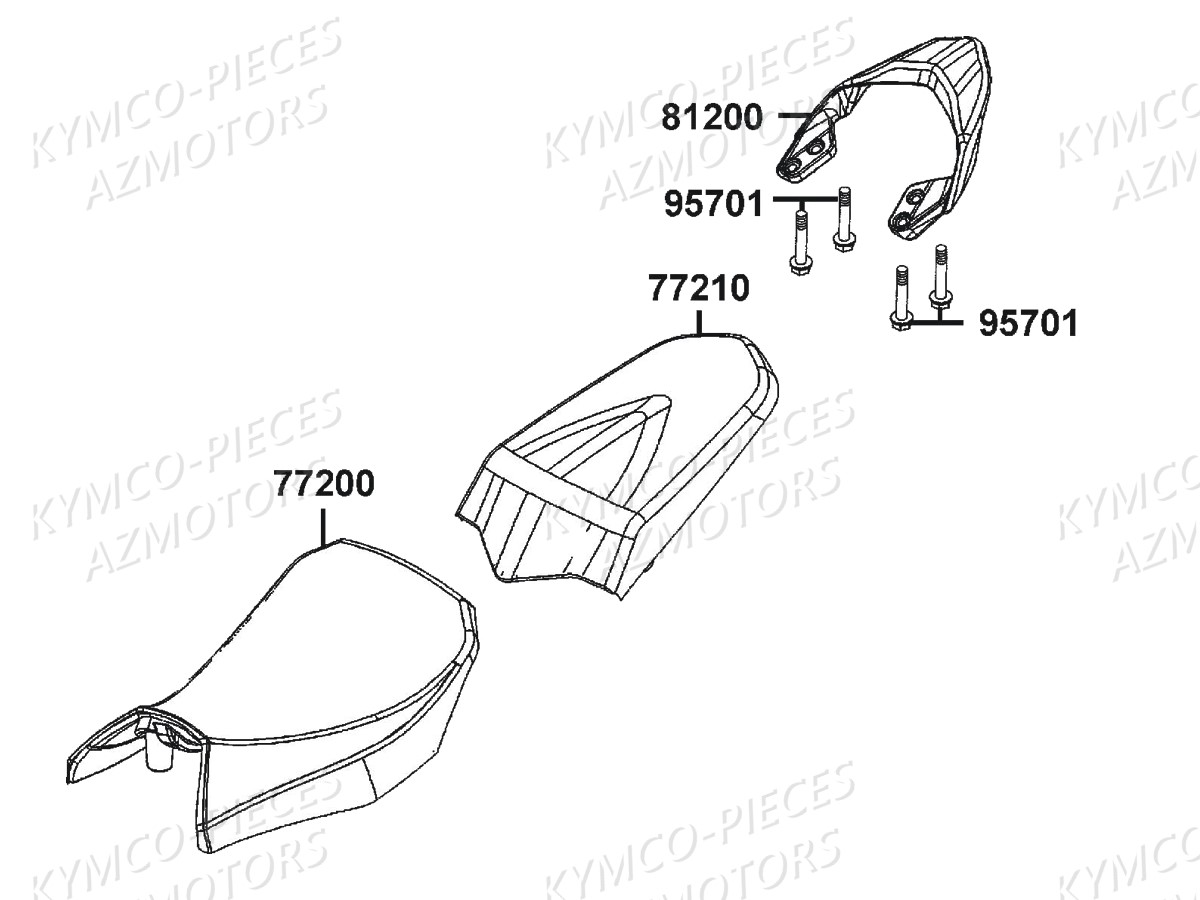 Selle KYMCO Pieces CK1 125 4T EURO 3 (KT25AA)