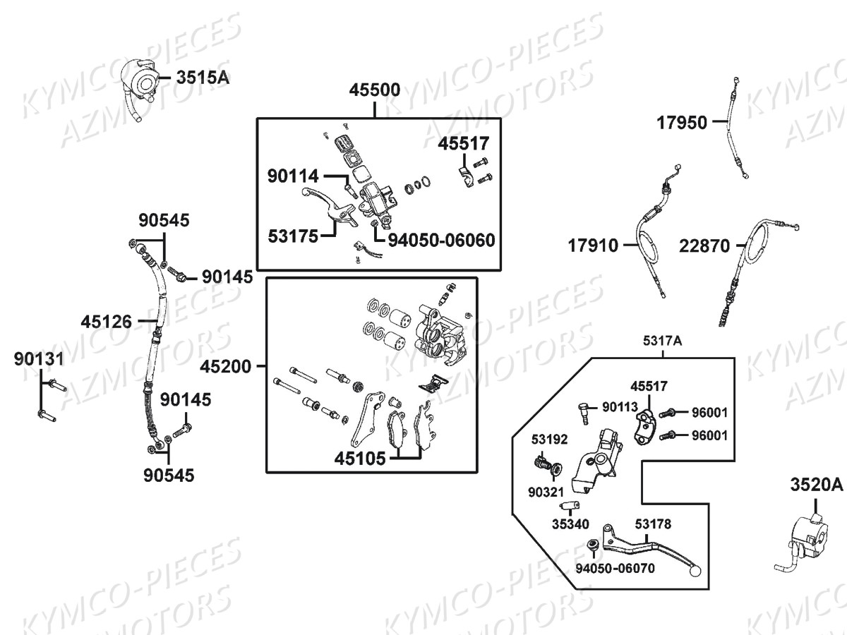SYSTEME-DE-FREINS KYMCO Pieces Moto Kymco CK1 125 - 2015