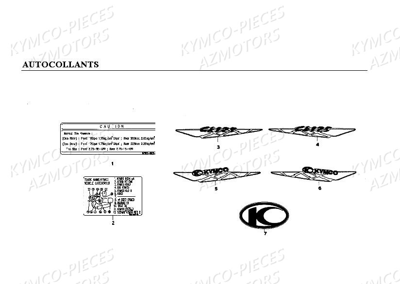 AUTOCOLLANTS AZMOTORS CKPULSAR125