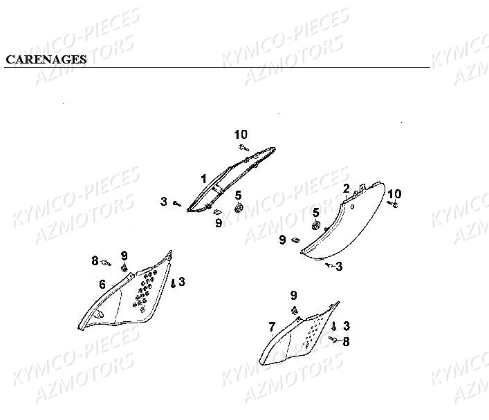 CARENAGES AZMOTORS CKPULSAR125