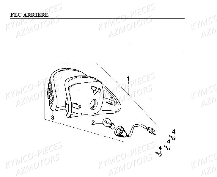 FEU ARRIERE AZMOTORS CKPULSAR125