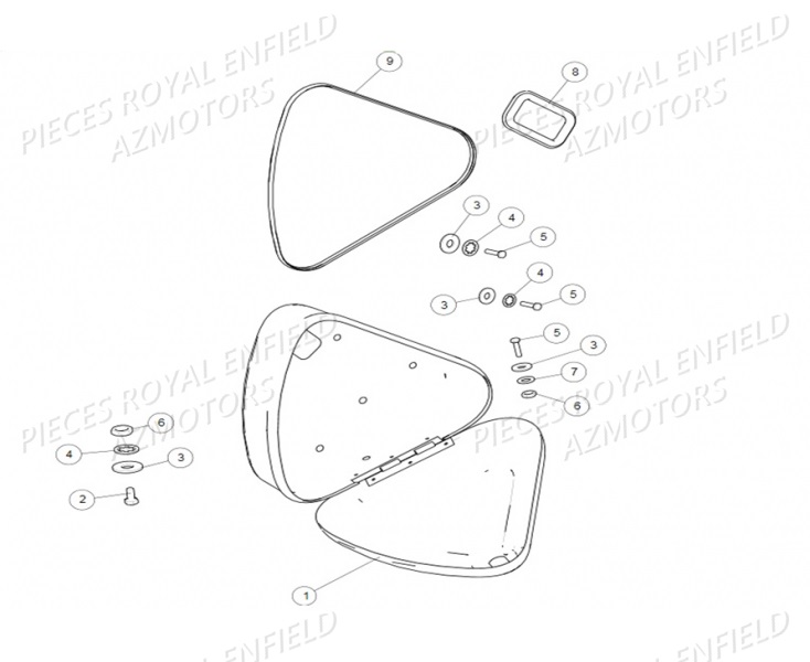 BOITE COMPOSANTS ELECTRIQUES ROYAL ENFIELD CLASSIC GUN GREY