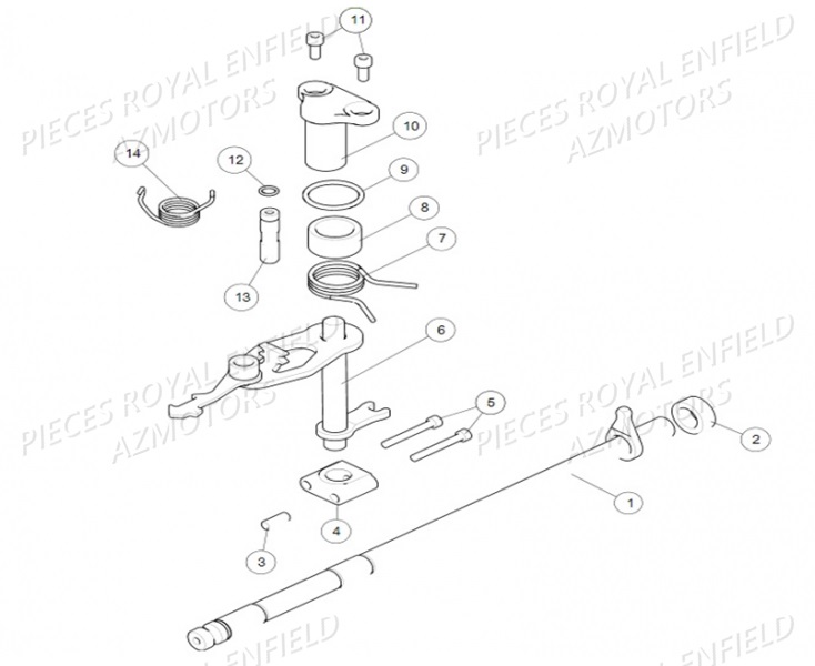 550072/B - RESSORT  (Royal Enfield) pour SELECTION de CLASSIC GUN GREY