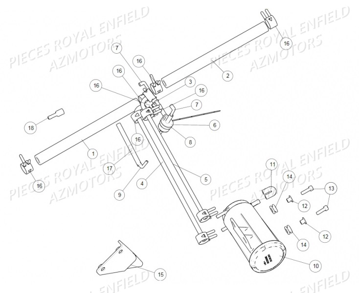 SYSTEME_EVAPURATION ROYAL ENFIELD Pieces Pieces ROYAL ENFIELD CLASSIC 500 (E4) GUN METAL GREY (2017-2019)