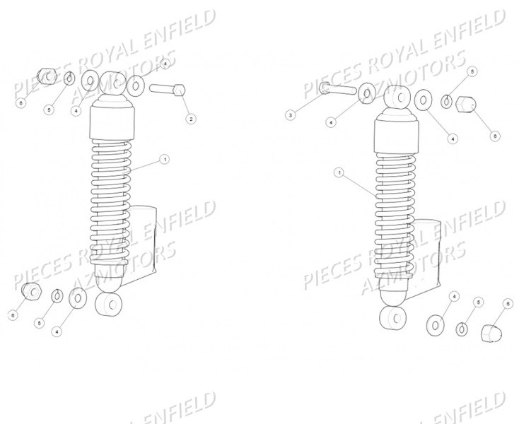 170352/B - ECROU  (Royal Enfield) pour AMORTISSEUR de CLASSIC MAT