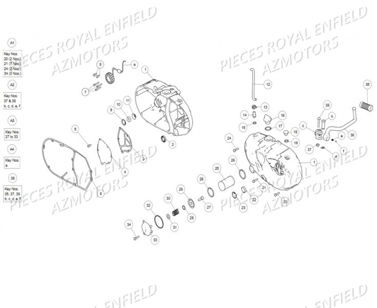 CARTER_ALLUMAGE_ALLUMAGE_KICK ROYAL ENFIELD Pieces ROYAL ENFIELD CLASSIC MAT 500 (E4) ARMY BATTLE GREEN / SQUADRON BLUE / DESERT STORM (2017-2019)