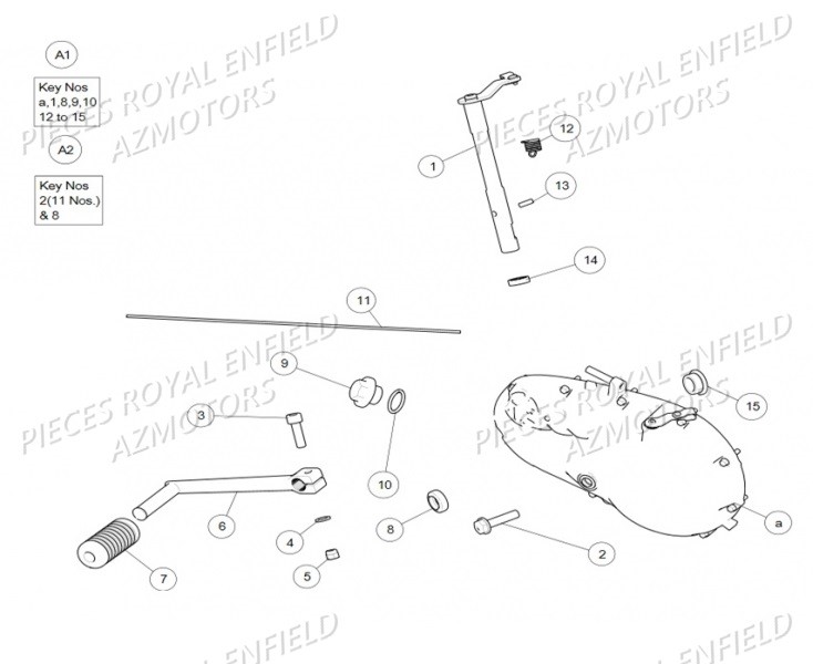 570452/E - RESSORT DE RAPPEL  (Royal Enfield) pour CARTER EMBRAYAGE de CLASSIC MAT