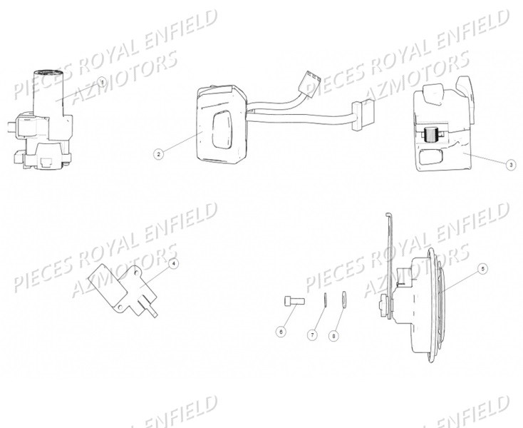 COMMODOS SERRURE ROYAL ENFIELD CLASSIC MAT