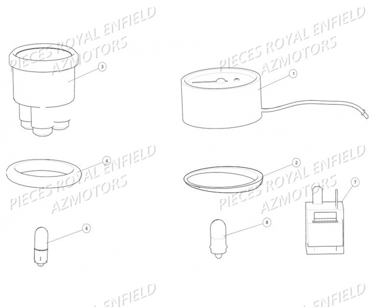 COMPTEUR ROYAL ENFIELD CLASSIC MAT