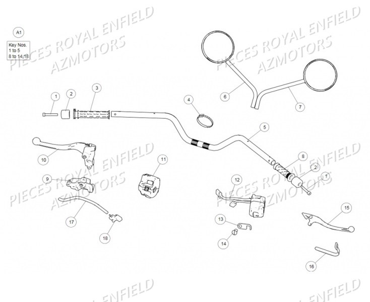 GUIDON ENSEMBLE ROYAL ENFIELD CLASSIC MAT