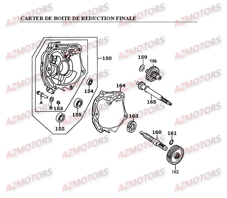 Carter De Boite De Reduction Finale KYMCO Pièces COBRA 100 2T