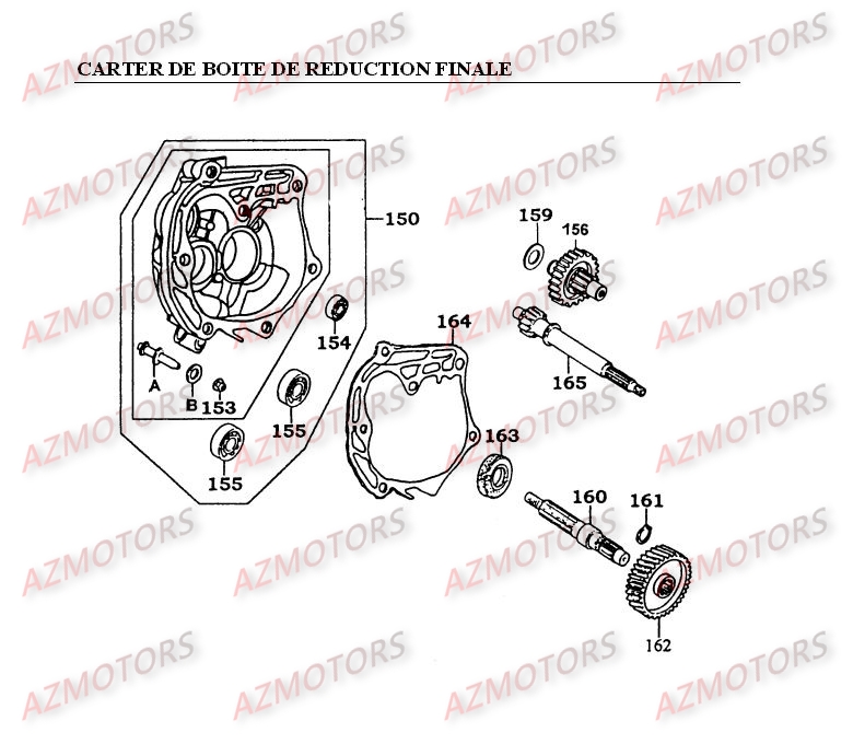 CARTER DE BOITE DE REDUCTION FINALE KYMCO COBRA 100