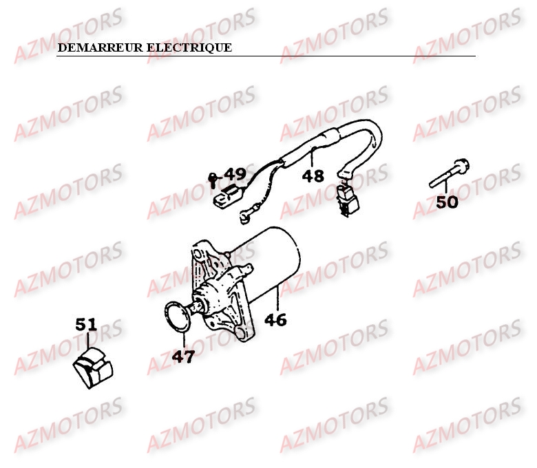 Demarreur  Electrique KYMCO Pièces COBRA 100 2T