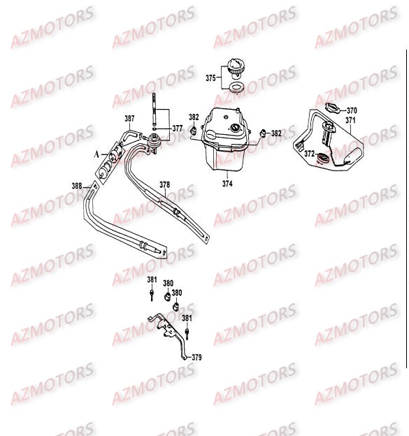 Reservoir Essence KYMCO Pièces COBRA 100 2T
