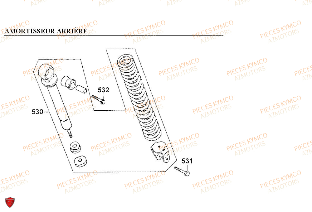 AMORTISSEUR ARRIERE AZMOTORS COBRA 50