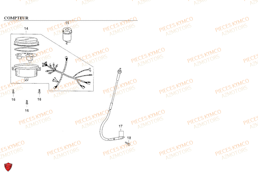 COMPTEUR AZMOTORS COBRA 50