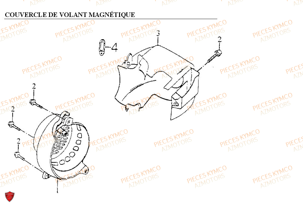 COUVERCLE_DE_VOLANT_MAGNETIQUE KYMCO Pieces Scooter 50 COBRA azmotors jeu de plaquette de frein filtre a huile bougie flitre a air kymco pneu variateur huile