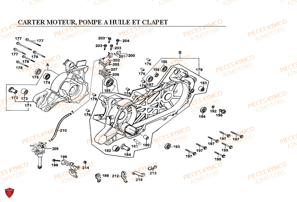 Carter Moteur KYMCO Pieces COBRA 50 2T EXCLUSIVE