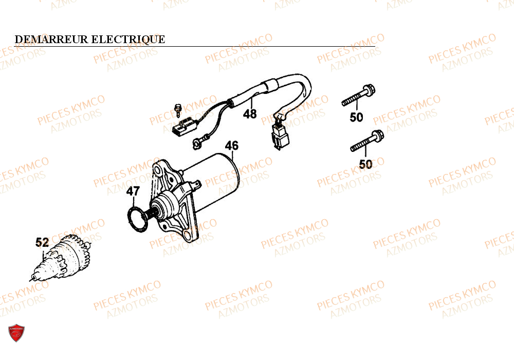 Demarreur KYMCO Pieces COBRA 50 2T EXCLUSIVE