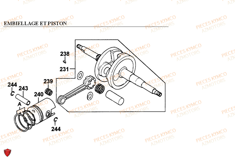 Embiellage KYMCO Pieces COBRA 50 2T EXCLUSIVE