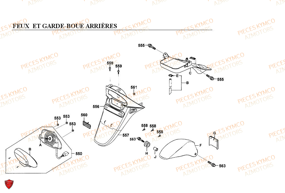 GARDE-BOUE ARRIERE pour COBRA-50-EX