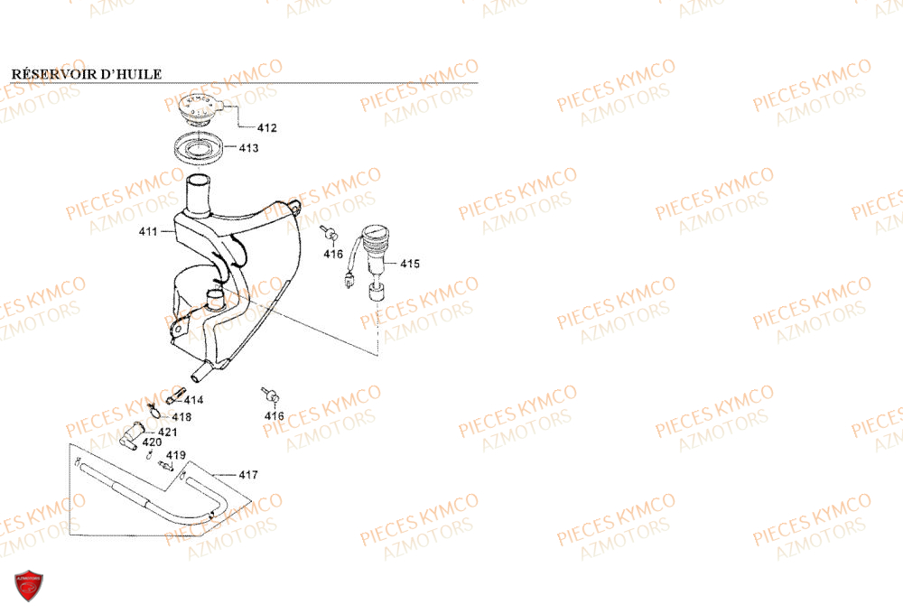 RESERVOIR D HUILE KYMCO COBRA 50