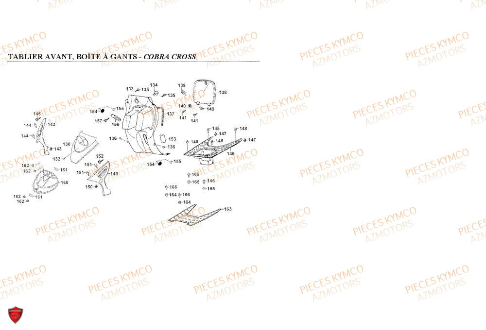 TABLIER AVANT COBRA CROSS AZMOTORS COBRA 50