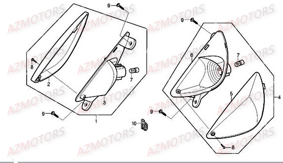 Clignotants Avant DAELIM Pièces Scooter DAELIM CORDI 50cc 2T
