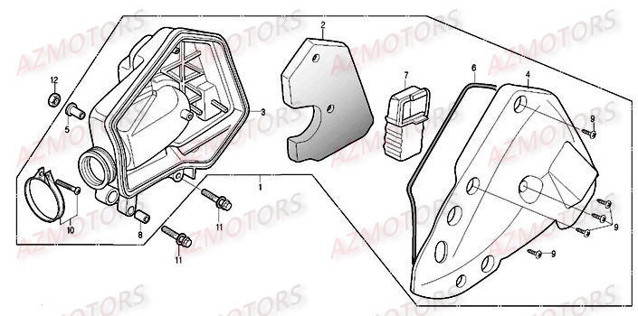 Filtre A Air DAELIM Pièces Scooter DAELIM CORDI 50cc 2T
