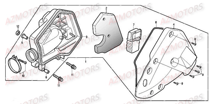 FILTRE A AIR DAELIM CORDI 50CC