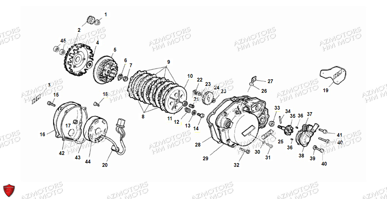 Embrayage Generateur VENT PIECES HM 50 CRE SIX COMPETITION (2013-14)