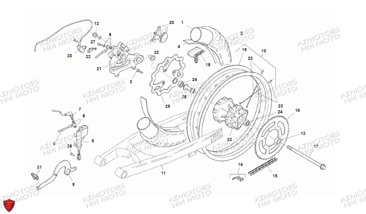 Roue Arriere VENT PIECES HM 50 CRE SIX COMPETITION (2013-14)