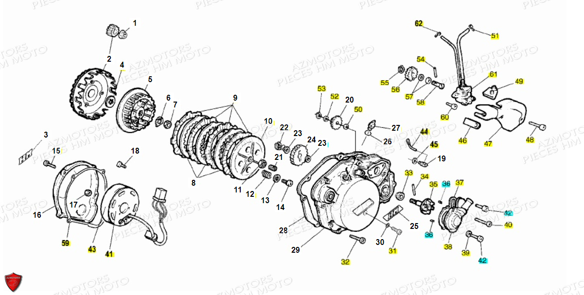 Embrayage Pompe A Huile VENT PIECES HM 50 CMC (2010-2011)