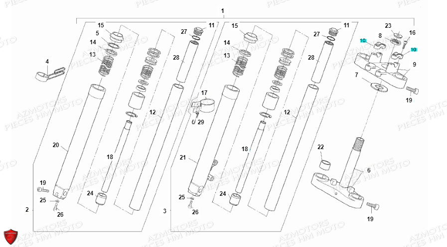 Fourche Avant VENT PIECES HM 50 CMC (2010-2011)