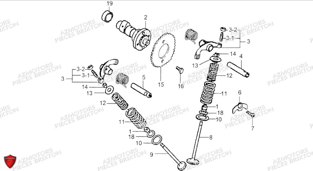 Arbre A Cames BRIXTON Pièces Brixton Cromwell 125 BX ABS Euro4