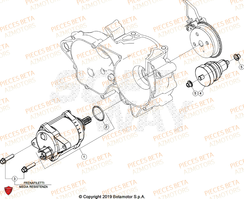 Demarreur BETA Pieces BETA CROSS RX 250 2T - (2026)