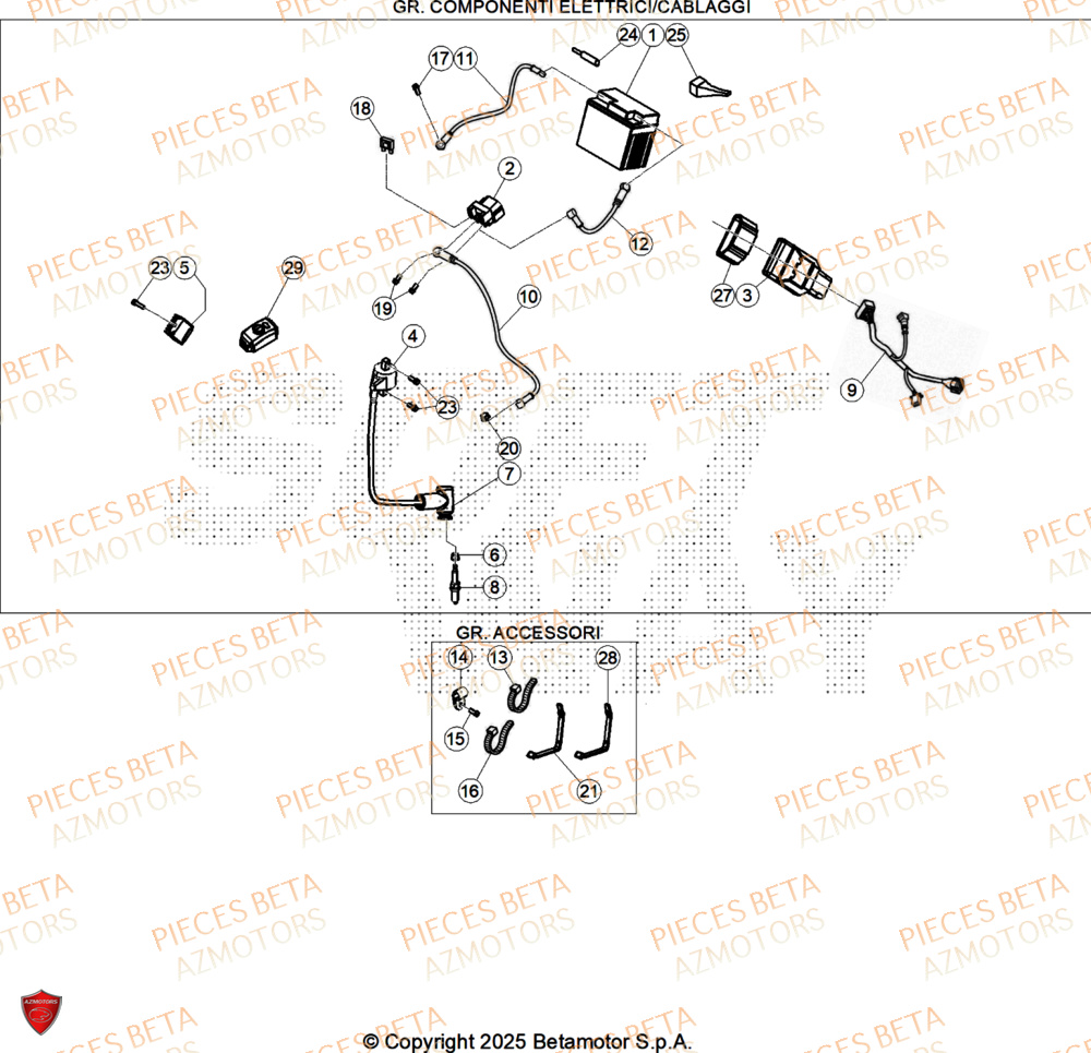 Equipement Electrique BETA Pieces BETA CROSS RX 350 2T - (2026)