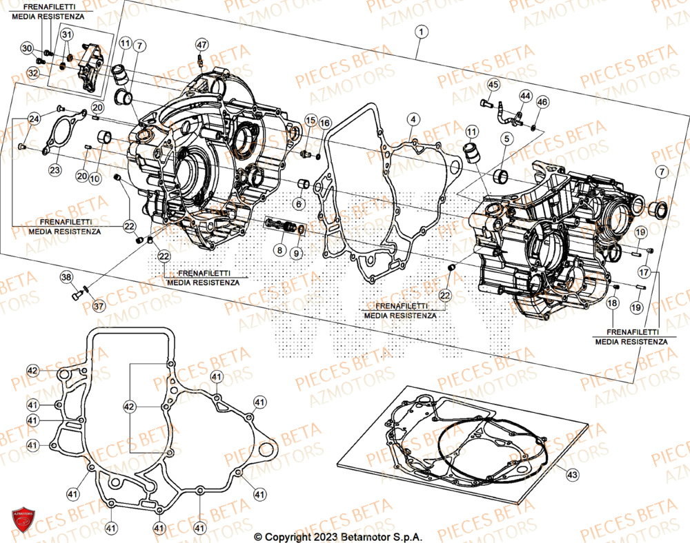 Carter Moteur BETA Pieces BETA CROSS RX 450 4T - (2026)