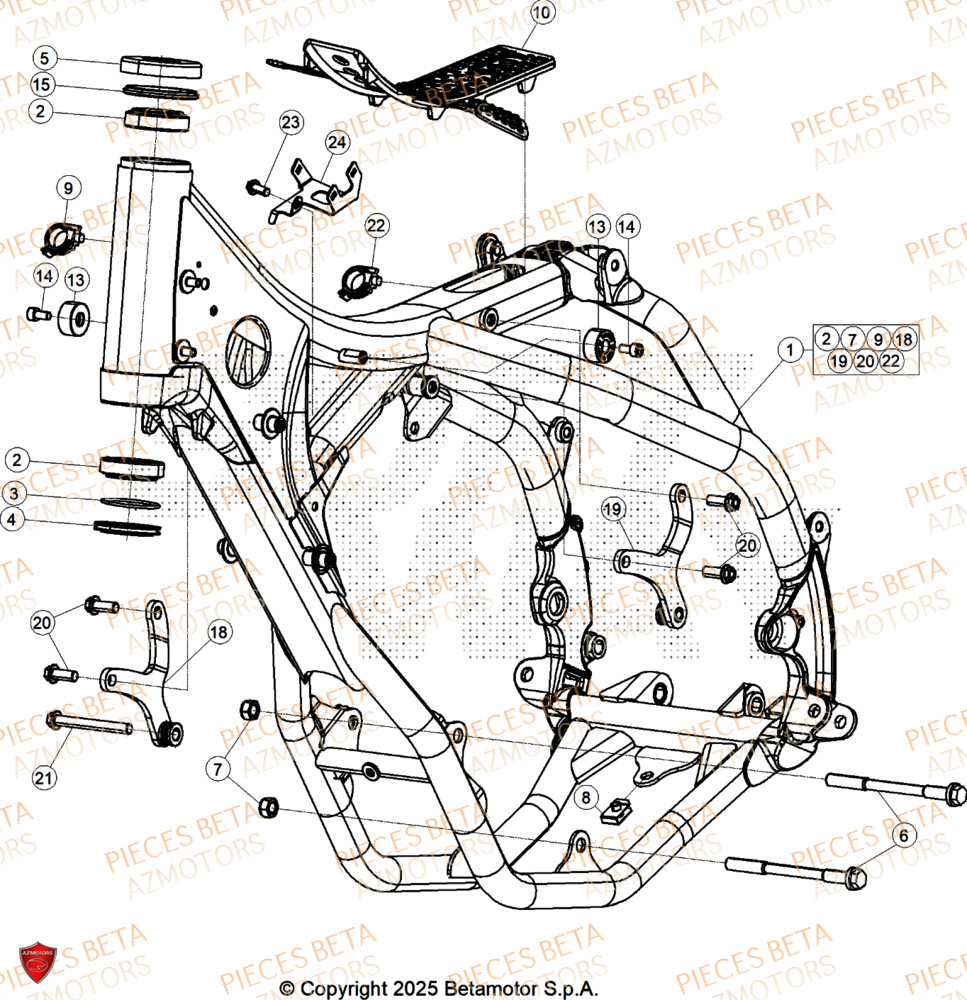 Chassis BETA Pieces BETA CROSS RX 450 4T - (2026)