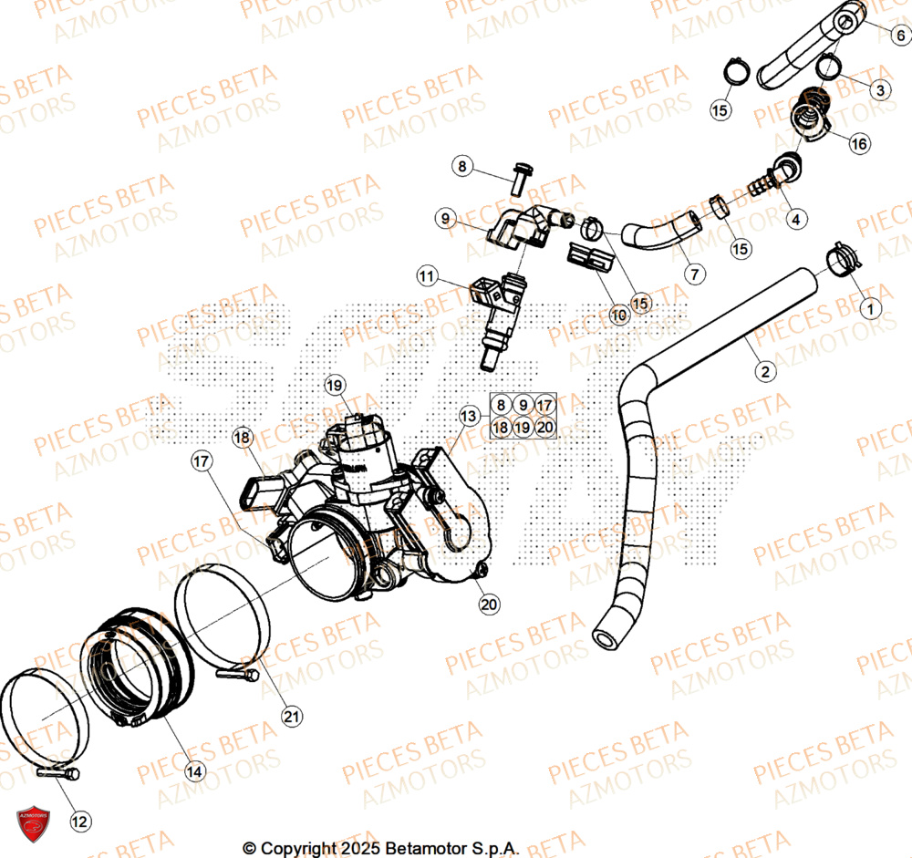 Injection BETA Pieces BETA CROSS RX 450 4T - (2026)