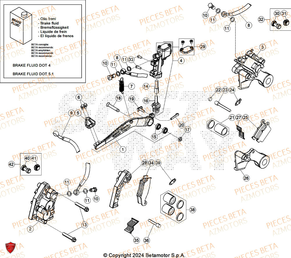 Freins BETA Pieces BETA CROSS RX 450 4T - (2025)