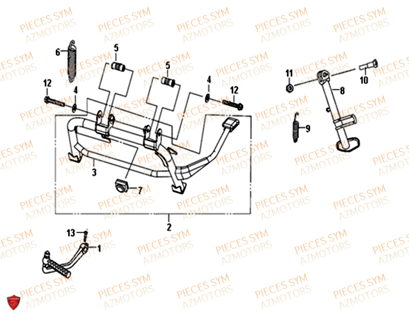 Bequille SYM Pièces CROX 50 - AE05WA-EU (2018-2020)